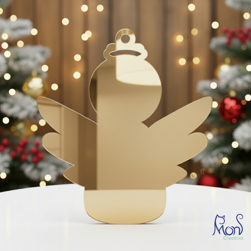 Esferas de Acrílico Espejo Angel Navideño AL01E