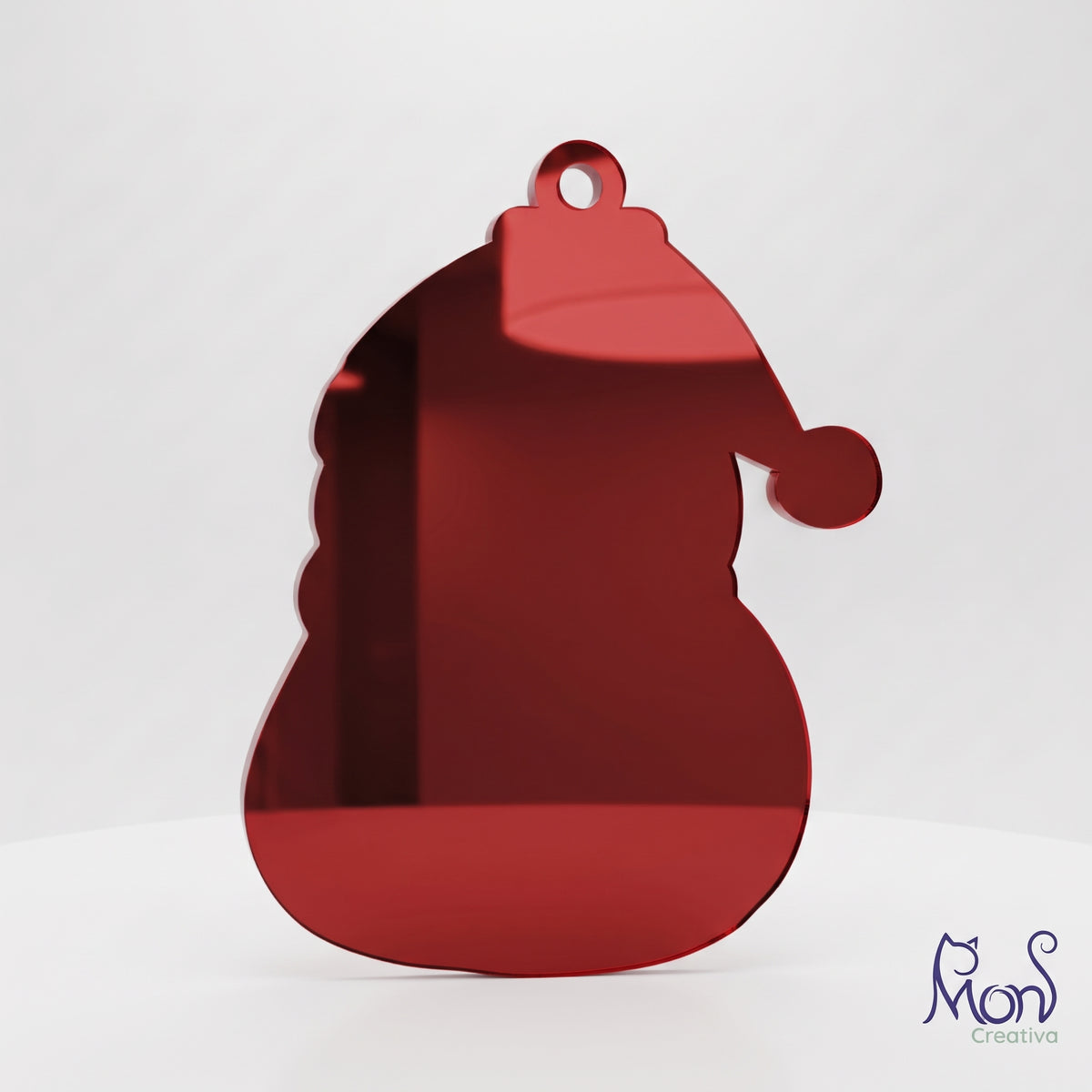 Esferas de Acrílico Espejo Santa Claus Navideño SC01E