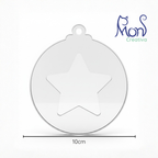 Esferas de Acrílico Transparente Estrella Redonda ES02