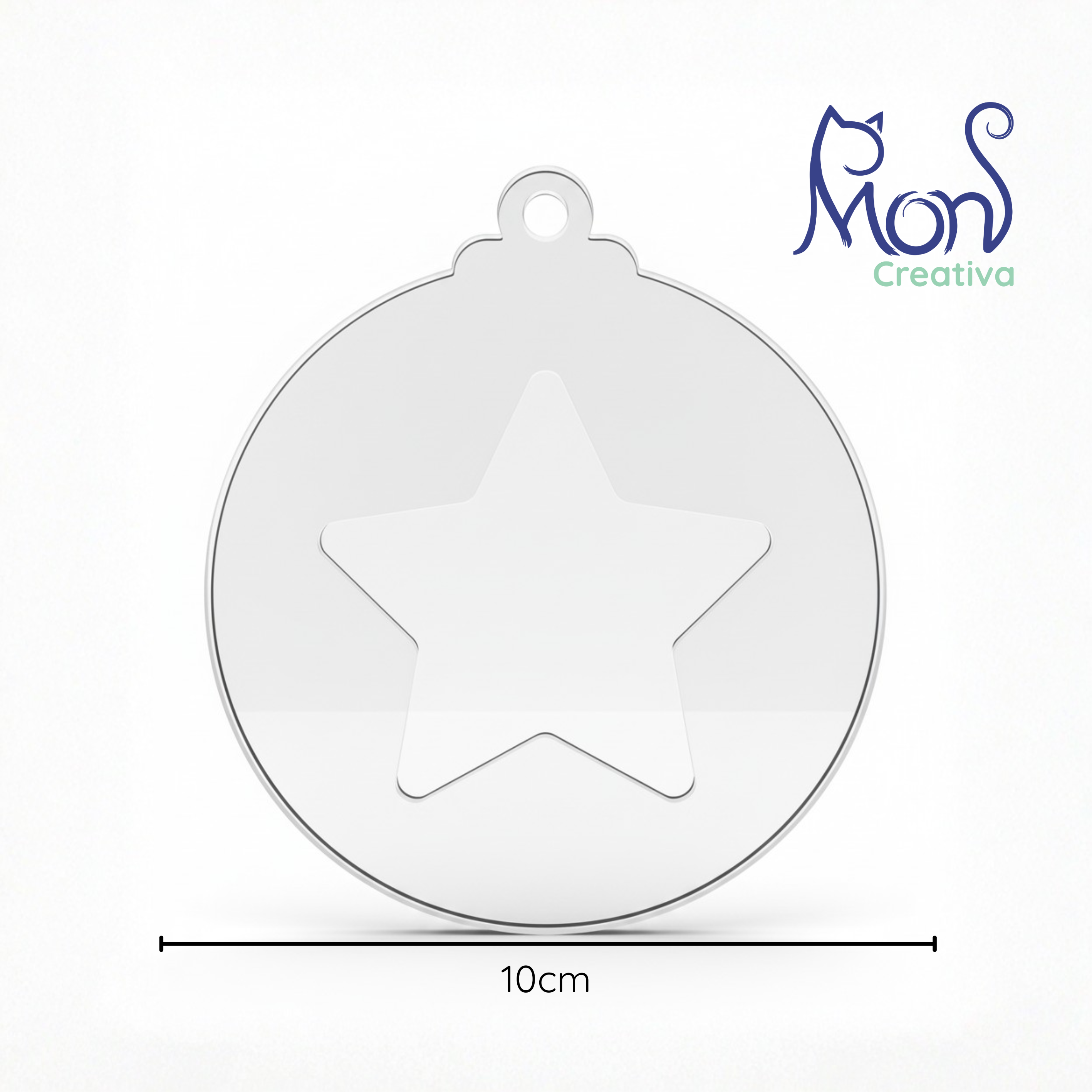 Esferas de Acrílico Transparente Estrella Redonda ES02