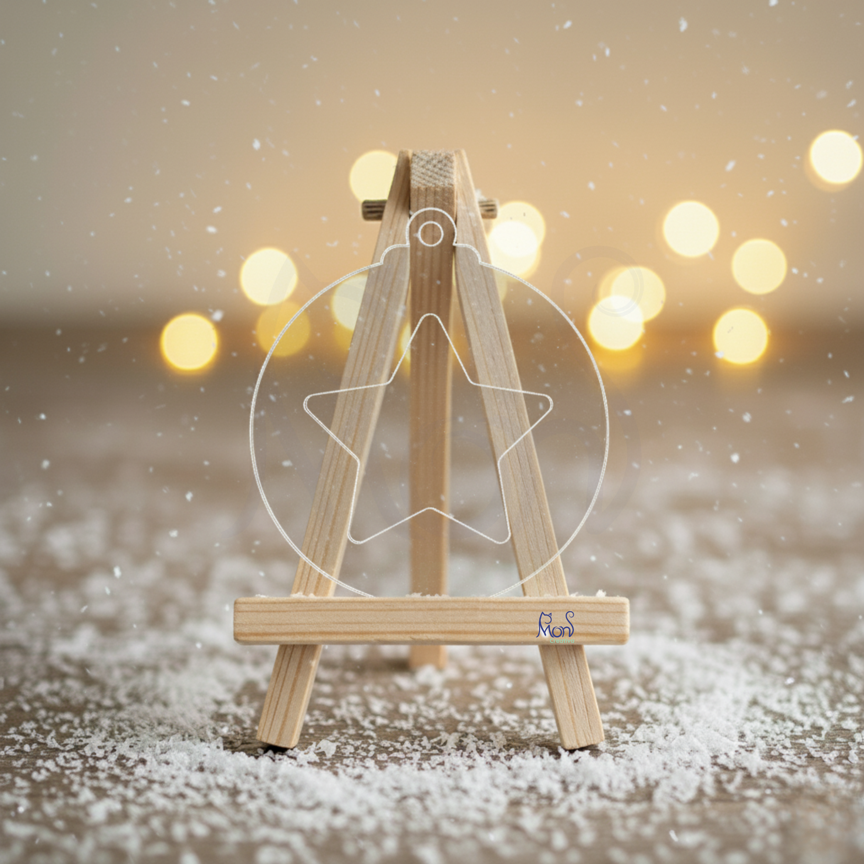 Esferas de Acrílico Transparente Estrella Redonda ES02