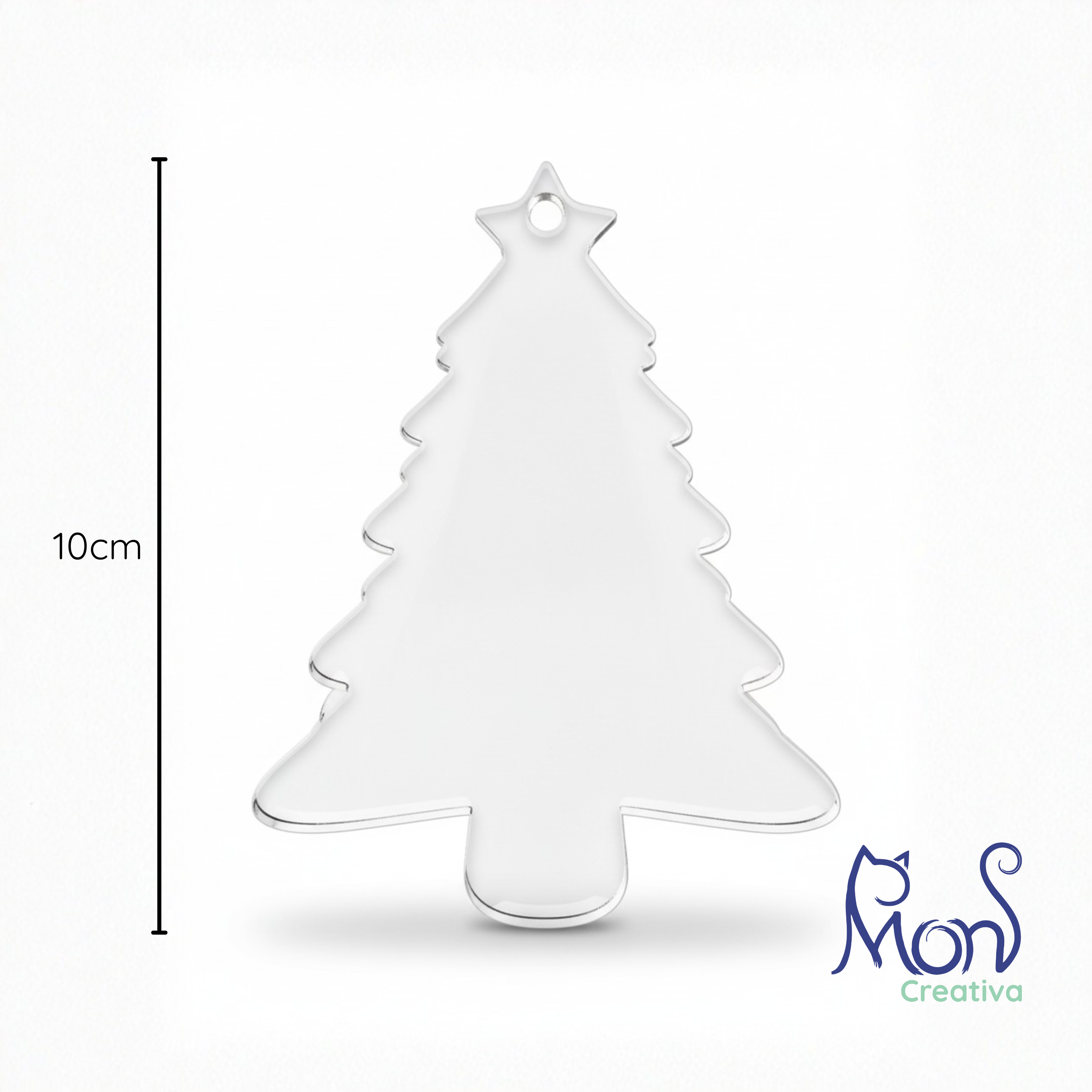 Esferas de Acrílico Transparente Pino Navideño PN01