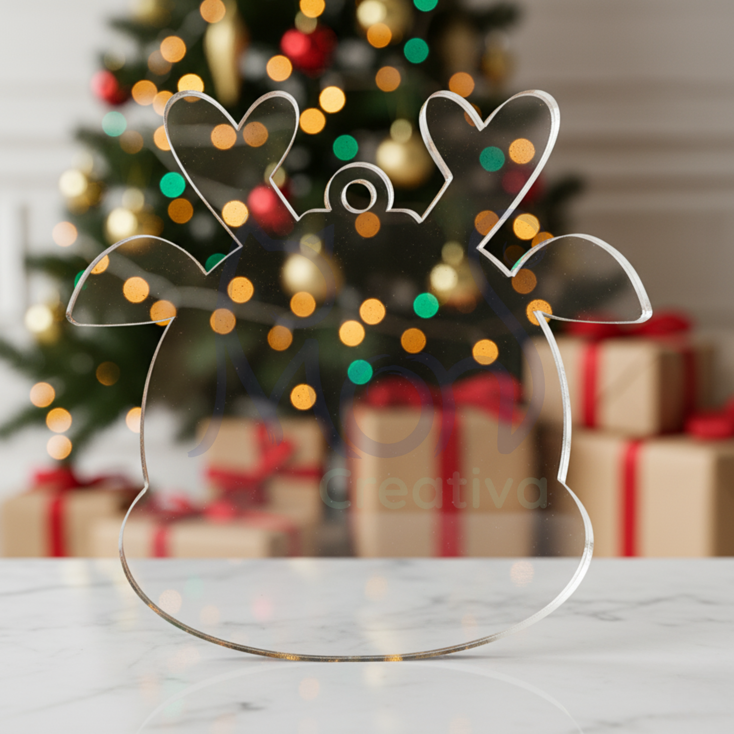 Esferas de Acrílico Transparente Reno Navideño RN01