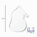 Esferas de Acrílico Transparente Papá Noel SC01