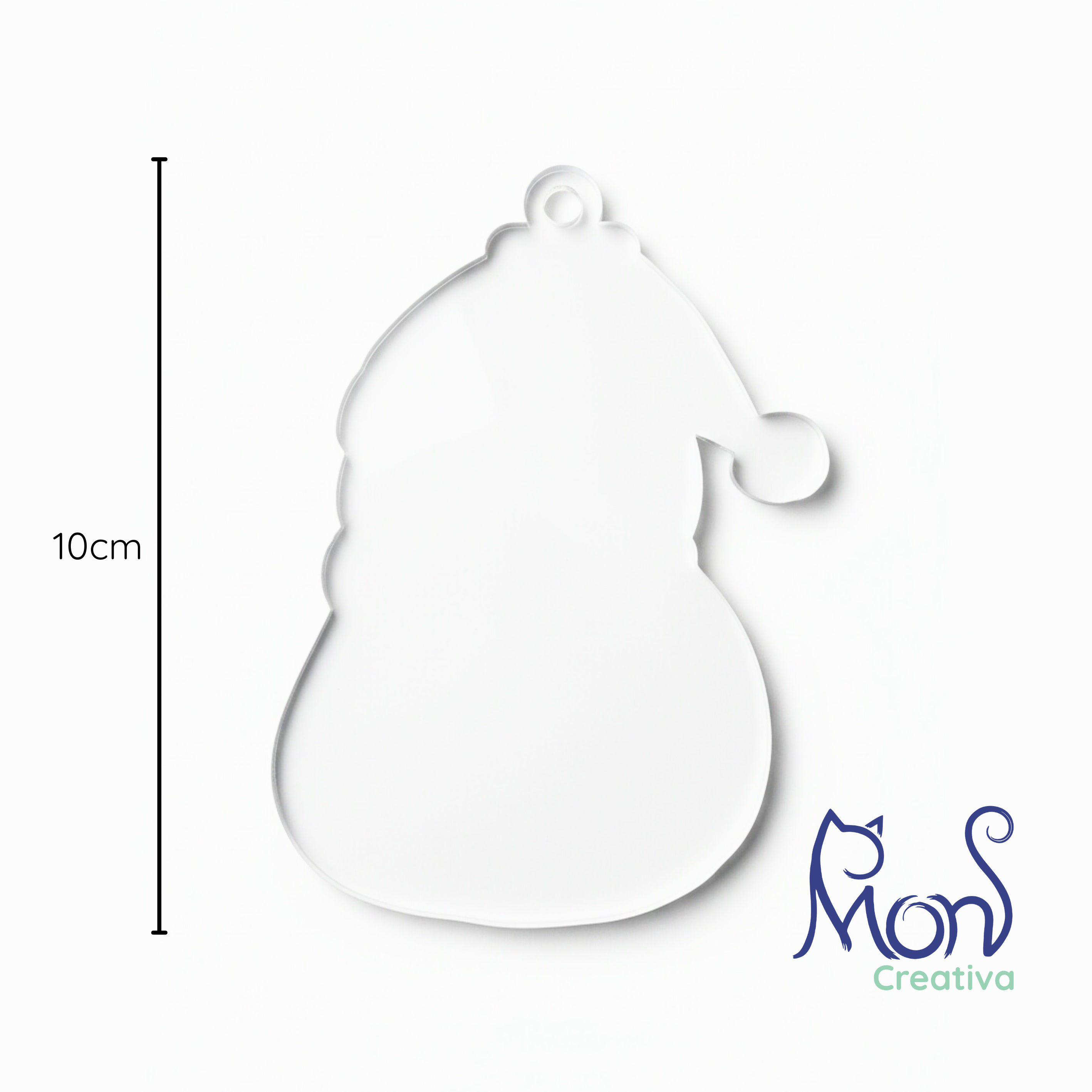 Esferas de Acrílico Transparente Papá Noel SC01