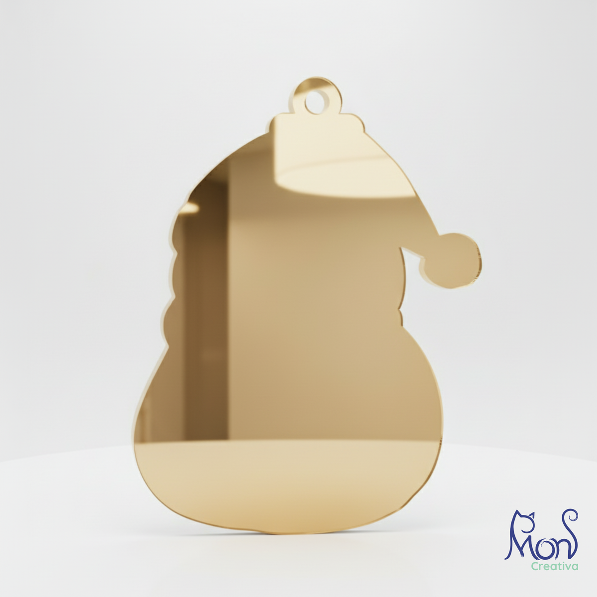 Esferas de Acrílico Espejo Santa Claus Navideño SC01E